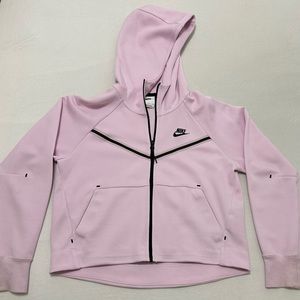 Pink Nike Sportswear Tech Fleece Full-Zip Hoodie